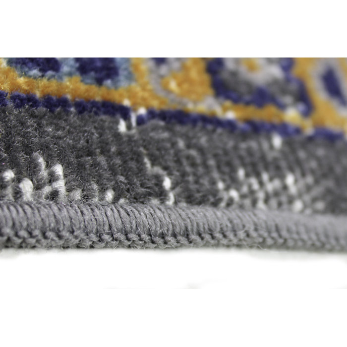 Mistana™ Ashburn Fuchsia/Navy Blue/Gold/Grey Rug & Reviews Wayfair